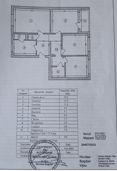 Drumul Taberei- Baiut- Vanzare 4 camere -Decomandat,1/4, centrala proprie